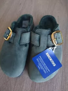 Birkenstock Boston Big Buckle Shearling Thyme color - Picture 1 of 11
