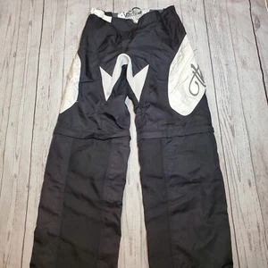 THOR Static Convertible Motorcross ATV Protective Pants Black White Woman's 7/8 - Picture 1 of 8