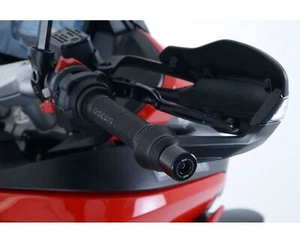 R&G Bar End Sliders Black With OE HandGuard Fitted Ducati Hypermotard 950 19-24 - Picture 1 of 3
