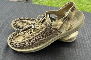 Keen Gray/Camo Fisherman Uneek Braided Cord Sandals Men's Size 11.5 Water Shoes - Picture 1 of 9