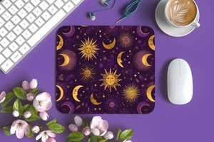 Whimsigoth Deko Himmlisches Mauspad Mond Sonnen Sterne 90er Hexe Vintage skurril - Bild 1 von 1