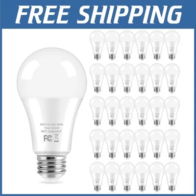 Energy Saving 13W LED Bulbs, Bright 1500 Lumens, 30-Pack - Image 1 of 4