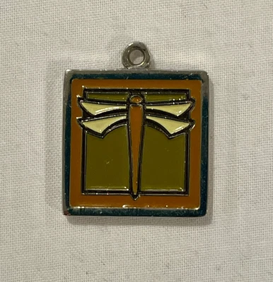 JAE Salvamento Cuadrado Estilo Art Deco Joyería Libélula Colgante, Sin Cadena Foto 1 de 3