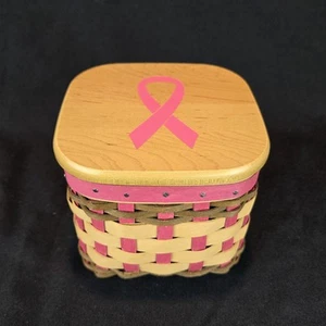 Longaberger Basket American Cancer 2016 Horizon Hope Lid Protector Pink Ribbon - Picture 1 of 15