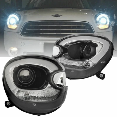 Juego de faros LED LightTube negro para BMW MINI R60 R61 Countryman 2010-2016 - Imagen 1 de 4