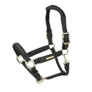 Shires Velociti RAPIDA Comfort Leather Headcollar - Black - Picture 1 of 7