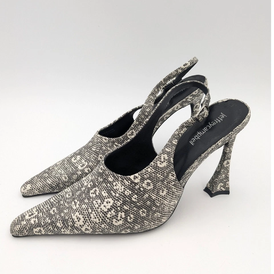 Jeffrey Campbell творчества слинга насос черный/белый ящерица размер US9.5 EU41 - Изображение 1 из 4