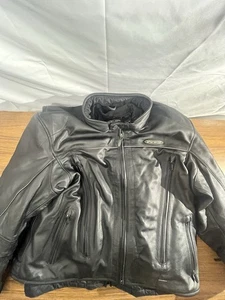 Vintage Harley Davidson Heavy CowHide Leather FXRG Padded Jacket Gr. 3XL Black - Bild 1 von 24
