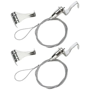 2 Stück Aufhängeseil Bilderschiene Haken Kit Schwerlast Rahmen Draht für - Bild 1 von 12