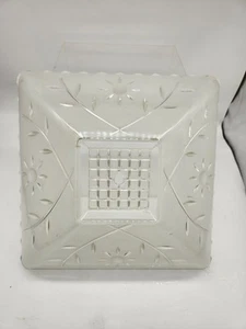 Art Deco Vintage Glass Lampshade Light Fixture Cover Frosted Glass Ceiling 1940 - Picture 1 of 4