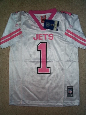 REEBOK 纽约喷气机队 #1 NFL 足球球衣青少年 * 女孩 * ( L-LARGE-14) — 第 1/3 张图片