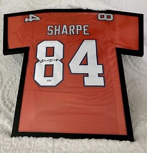 Shannon Sharpe Autographed Denver Broncos Jersey-Beckett COA-READ Description