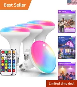 BR30 Color Changing Flood Lights, RGB+Warm+Cool White LED Recessed Light Bulb... - Picture 1 of 8