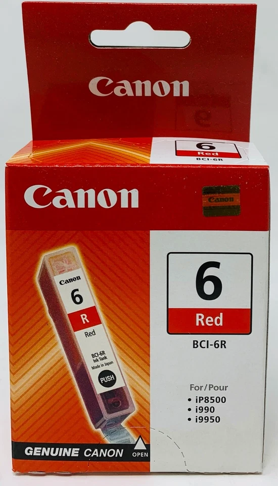 Canon 8891A002 BCI-6R Original Red Cartridge Canon Pixma i990/iP8500/i9950 - Image 1 of 1