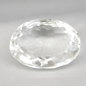 SHOLA Echt 64,46 Ct Natürlicher Farblos Bergkristall / Quarz aus Brasilien - Picture 1 of 3