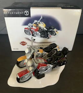 Department 56 Harley Davidson Fat Boy & Soft Tail 54900 In Original Packaging - Picture 1 of 12