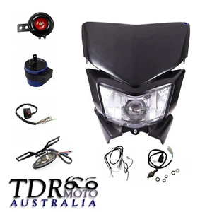 REC REG Light Kit Dirt Pit Bike For Honda Yamaha Suzuki Kawasaki Black - Picture 1 of 12