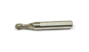 9/64" (.1406") 9/64 Inch 2 Flute Cobalt Ball End Mill 3/16" Shank MF41002182 - Picture 1 of 1