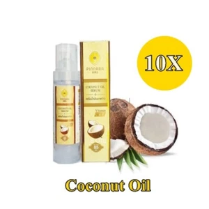 10X Pinnara Coconut Oil Serum Vitamin C E Natural Extract Hair Stretch Mark Skin - Picture 1 of 17