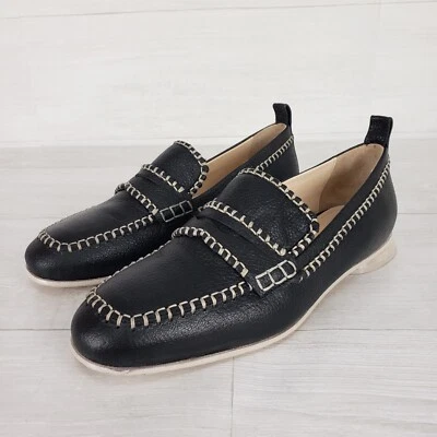 Donald Pliner Upton Penny 乐福鞋女式 6 码黑色 — 第 1/4 张图片