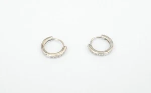 Charm Crystal 925 Sterling Silver Stud Hoop Earrings Fashion Women UK Jewelry - Picture 1 of 3