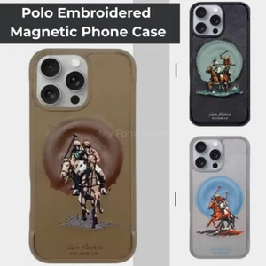 Polo Santa Barbara Club Leather For Iphone Case 16 pro max (With Embroided Logo) - Picture 1 of 14