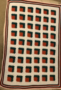Granny Square Handmade Crochet Blanket - Picture 1 of 2