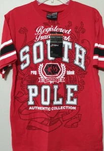 SOUTHPOLE VTG T-Shirt Sz L 16-18 Teens Graphic Print Red White Skateboarding NWT - Picture 1 of 12