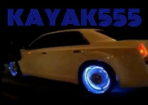 Set 4 NEON LED VALVE STEM CAR RIMS TIRE LIGHTS FITS 14" 15" 16" 18" 20" 22" Etc. - Picture 1 of 17