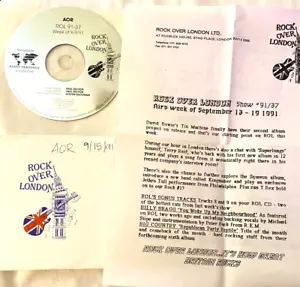 9/13/91 ROCK OVER LONDON (AOR): LIVE ACOUSTIC EXCLUSIVE TERRY REID (SUPERLUNGS) - Picture 1 of 2