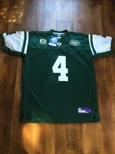 2008 Reebok Players On Field Captains Patch N.Y. Jets NFL Brett Favre Jersey - Picture 1 of 15