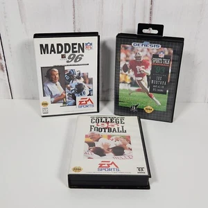 3 Stück - Sega Genesis, Madden Football 96 / College Football / Joe Montana - Bild 1 von 7