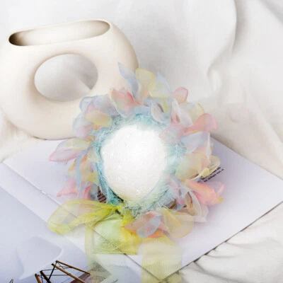 Recién Nacido Estudio Sesión Fotografía Accesorios Bebé Niña Flor Sombrero Gorra Tocado Floral Foto 1 de 4