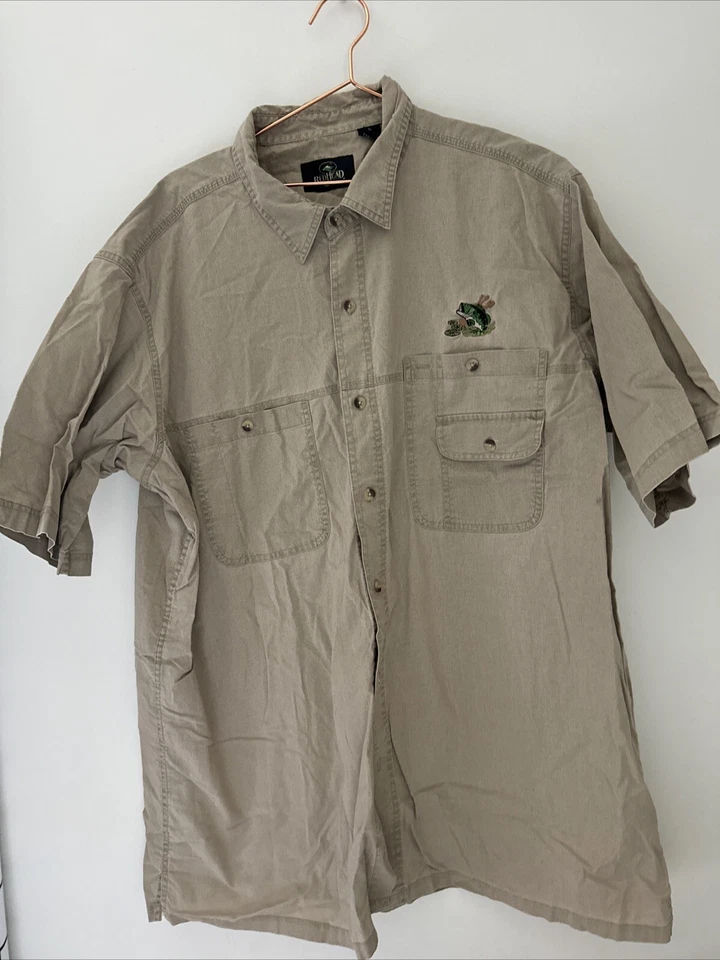 RedHead Shirt Mens XL Khaki Button Up Short Sleeve Cotton Hunting Fishing Shirt - Image 1 of 4