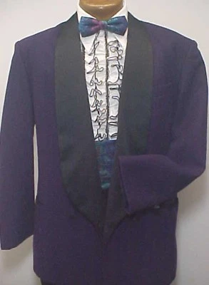 DE COLECCIÓN RAFFINATI CIRUELA OSCURA Y NEGRO 4 piezas ESMOQUIN GRADUACIÓN BODA HOMBRE 42R RETRO Foto 1 de 3