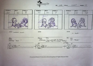 Something Else 2003 Serie de TV COLIN WHITE Producción Storyboard Lápiz KIKA #WC - Imagen 1 de 2