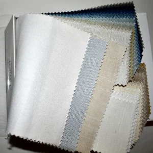 FABRIC SAMPLE BOOK Blue Beige Cream Green White LINEN ESSENTIALS 52 pcs LOT - Picture 1 of 20