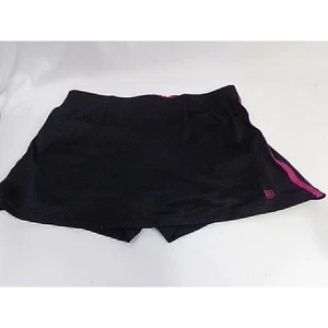 Wilson Tennis 11" Skirt with Rusching back & compression shorts Skort Black smll - Picture 1 of 9