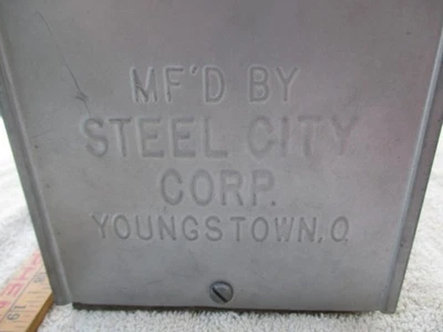 VINTAGE 30'S/40'S STEEL CITY RUAL U.S. MAILBOX GALVANIZED, NO FLAG. - Image 1 of 4