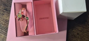 Swarovski Multicolor Kristall Blume Manschette Armband goldfarben verpackt mit Tasche - Bild 1 von 13