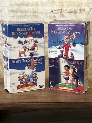 VTG VHS Original Christmas 2 box sets, Rudolph/Frosty & Santa Claus/Drummer Boy - Image 1 of 4