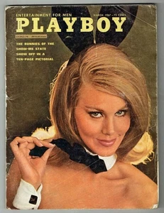 PLAYBOY MAGAZINE MARCH 1967 SHARON TATE W/ CENTREFOLD - Picture 1 of 3