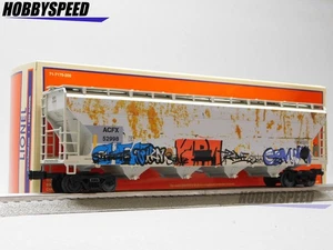 LIONEL ACFX ACF 4 BAHÍAS GRAFFITI TOLVA CUBIERTA #52998 CALIBRE O tren 2542132 NUEVO - Imagen 1 de 13