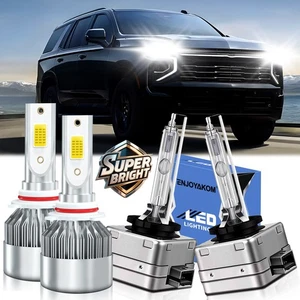 Combo LED Headlight Bulb Kit High Low Beam HID For Chevrolet Tahoe 2015-2020 - Picture 1 of 11