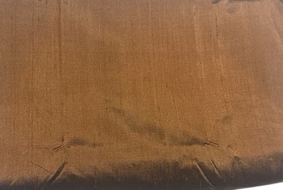 Thai Silk Fabric Copper High Sheen Luxurious Luster Handwoven From Thailand - Image 1 of 4