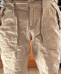 AF ABERCROMBIE & FITCH CARGO / MILITARY VINTAGE SHORTS ERWACHSENE BEIGE GR. 36 - Bild 1 von 4