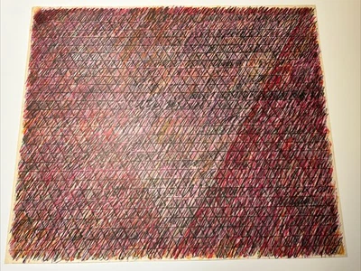 DIBUJO ABSTRACTO AÑOS 70 PROFESOR LUBENSKY POP MODERNISTA CHICAGO KANSAS LISTADO Foto 1 de 4