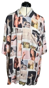 Playboy By Pacsun Mens Polaroid Short Sleeve Button Up Casual Camp Shirt|Sz:XL - Picture 1 of 24