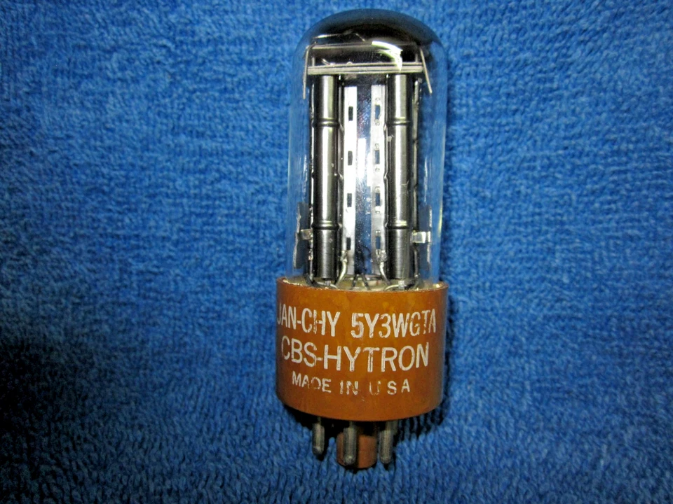 Tubo DeLuxe PREMIUM JAN-CHY-5Y3WGTA 5-Mica con OREJAS CBS-HYTRON 5Y3 NEGRO Foto 1 de 3