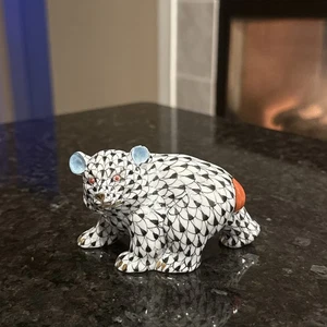 AUTHENTISCHES HEREND Bear Cub Walking 15362 schwarzes Netz MAKELLOS 🔥 - Bild 1 von 9